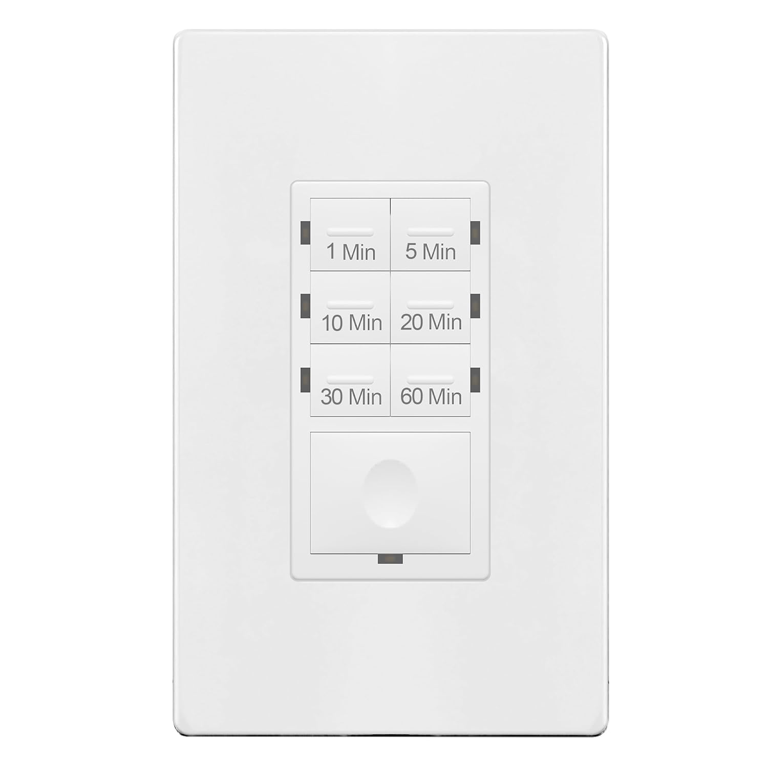 ENERLITES HET06-J6-W 1-Hour Countdown Timer Switch with faceplate