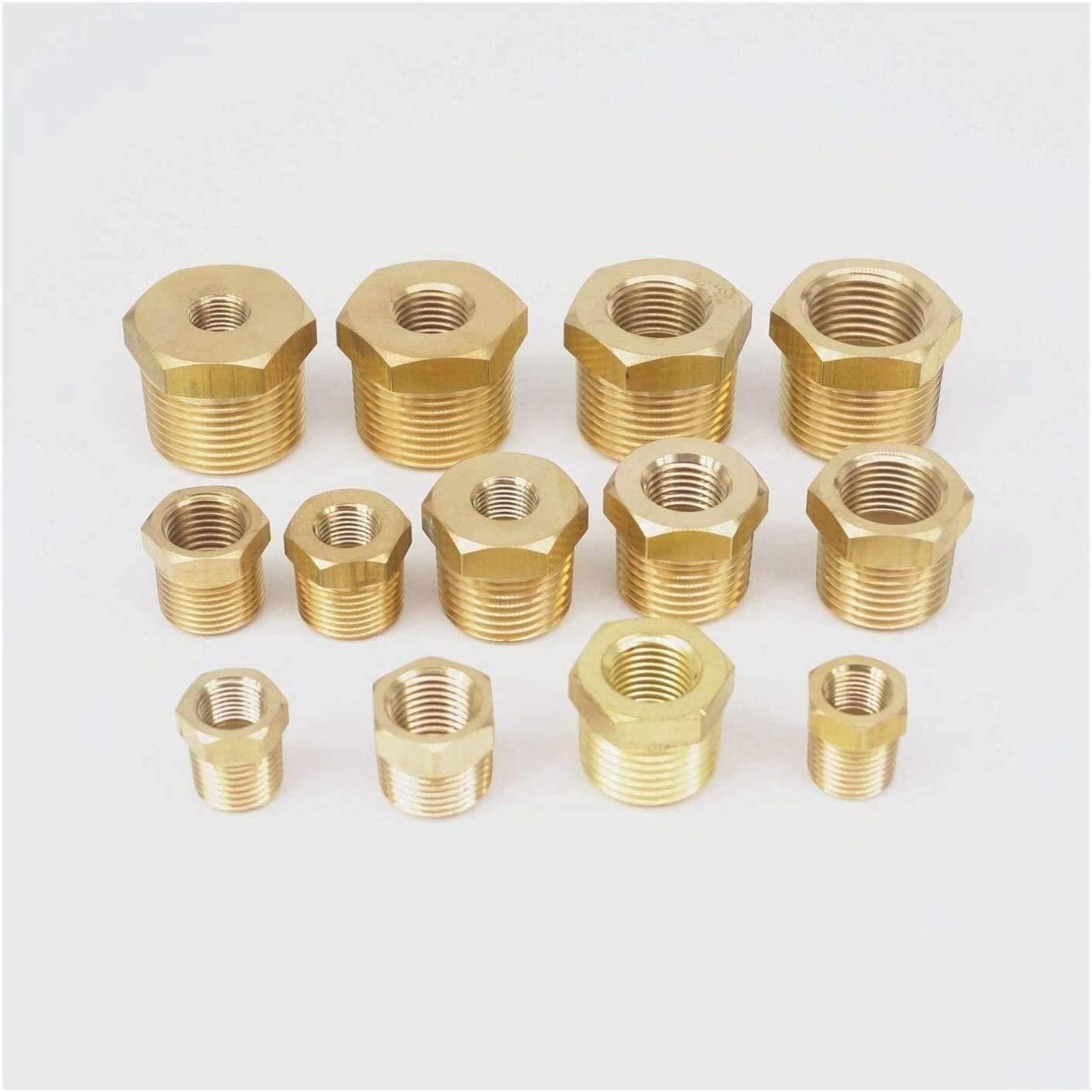 Raccordi filettati Connettore rapido 1/4" 3/8" 1/2" 3/4" NPT BSPT Maschio X Femmina Ottone Boccola di riduzione Raccordi per tubi Connettori Adattatore Aria Gas Combustibile Acqua Convertitore rubine