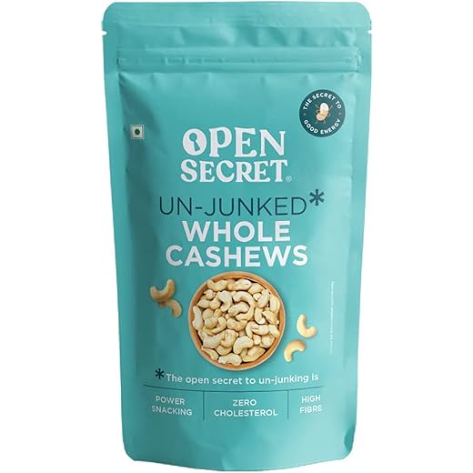 Open Secret Premium Cashew | 200g | Whole Cashew Nuts, Dry Fruits, Kaju, Healthy Snacks, Cashews, Cashew 200gm, Healthy Dry Fruits, Gluten Free & High Protein (Pack of 1)