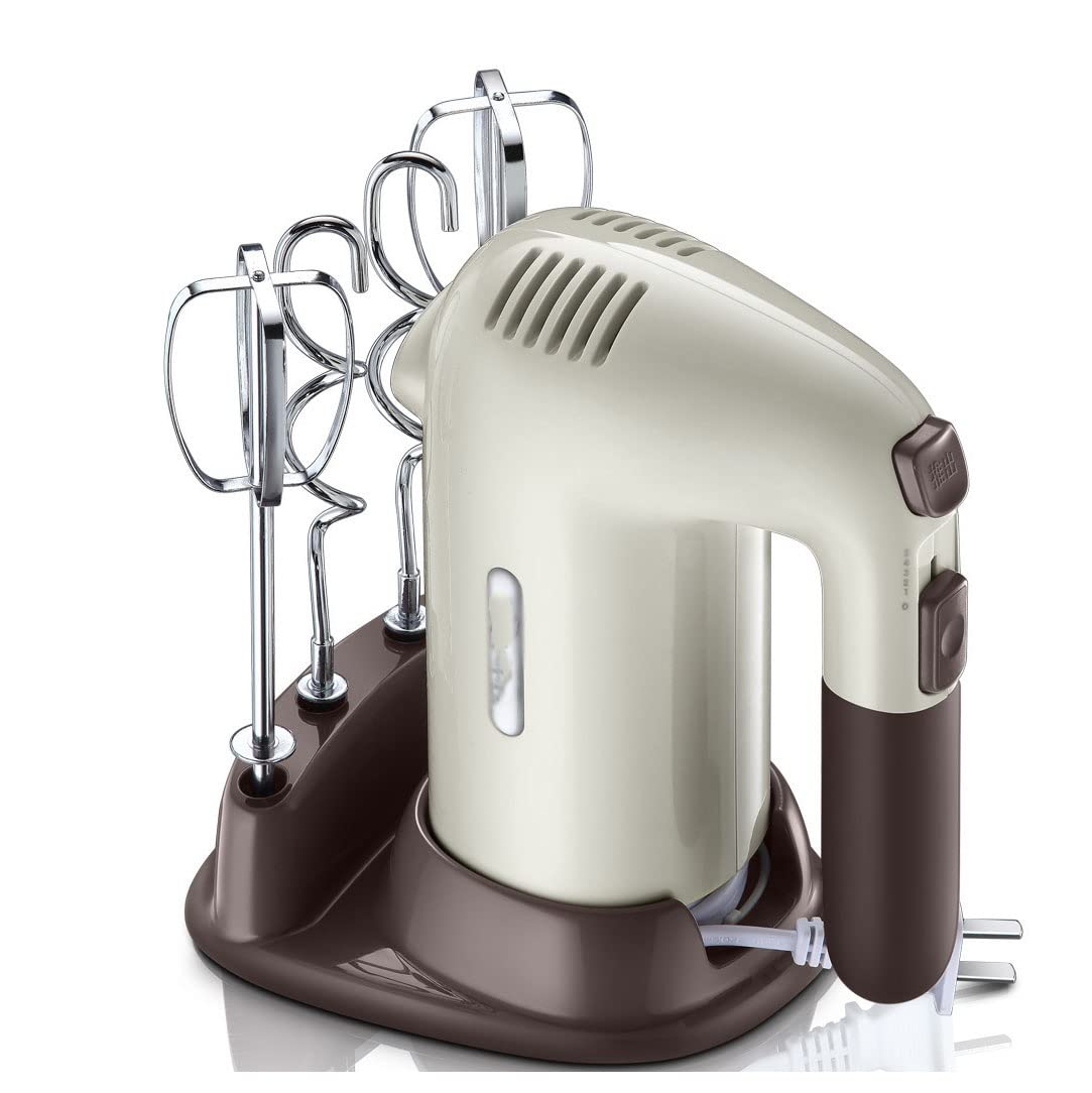 Hand Mixer Electric 200W Power Handheld Mixer with Turbo 5-Speed Egg Beater Mixing for Dough Egg Cake 4