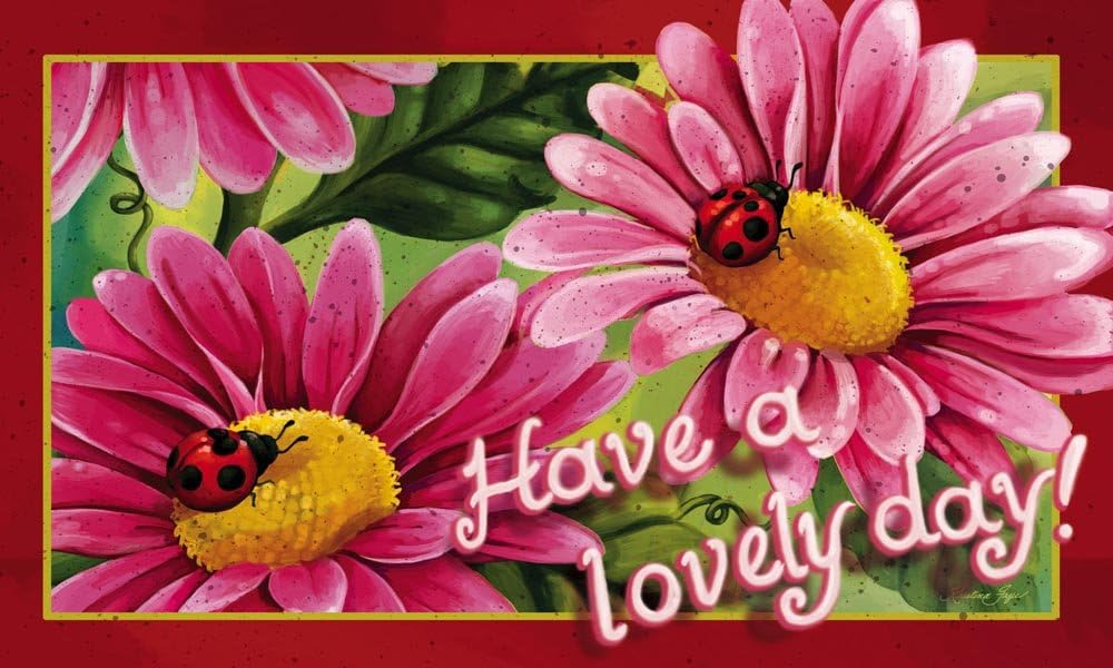 Evergreen Lovely Day,Silk Reflections Indoor or Outdoor Floormat,30x18 Inches