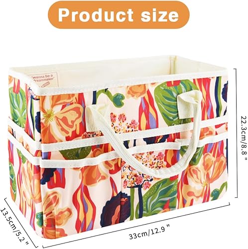 Miniatura 4 de E-WEICHEN Organizador de manualidades, bolsa de almacenamiento de arte con múltiples bolsillos, contenedores de almacenamiento para arte,