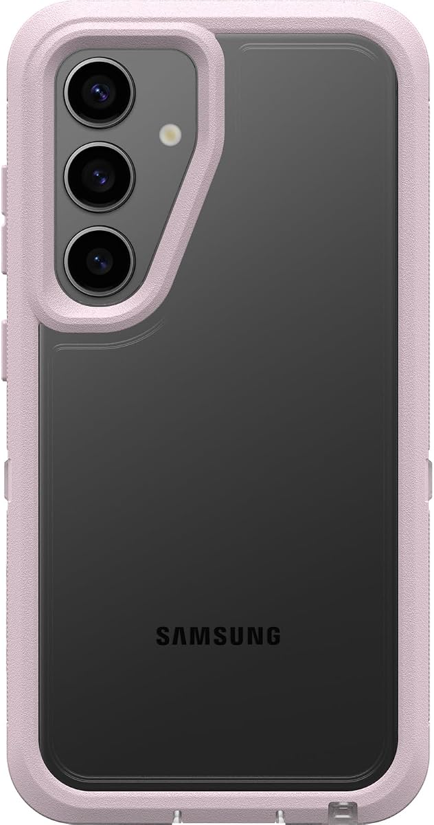 OtterBox Samsung Galaxy S24 Defender Series XT Clear Case - MOUNTAIN FROST (Clear/Purple), screenless, lanyard attachment
