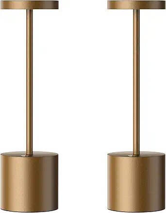 SAKRINGT 2 Pack Cordless Table Lamp Rechargeable,5000mAh Battery Powered Table Light, Dimming Portable LED Desk Lamp for Patio/Restaurant/Outdoor