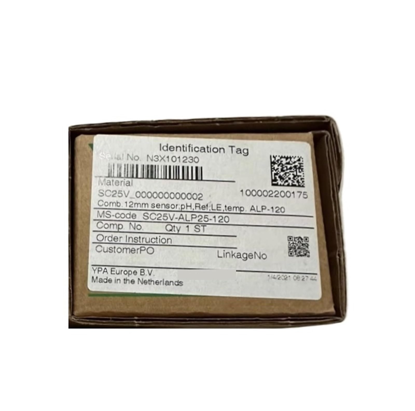 Electrodo de pH for Laboratorio o Industria SC25V-ALP25-120 N3X101230