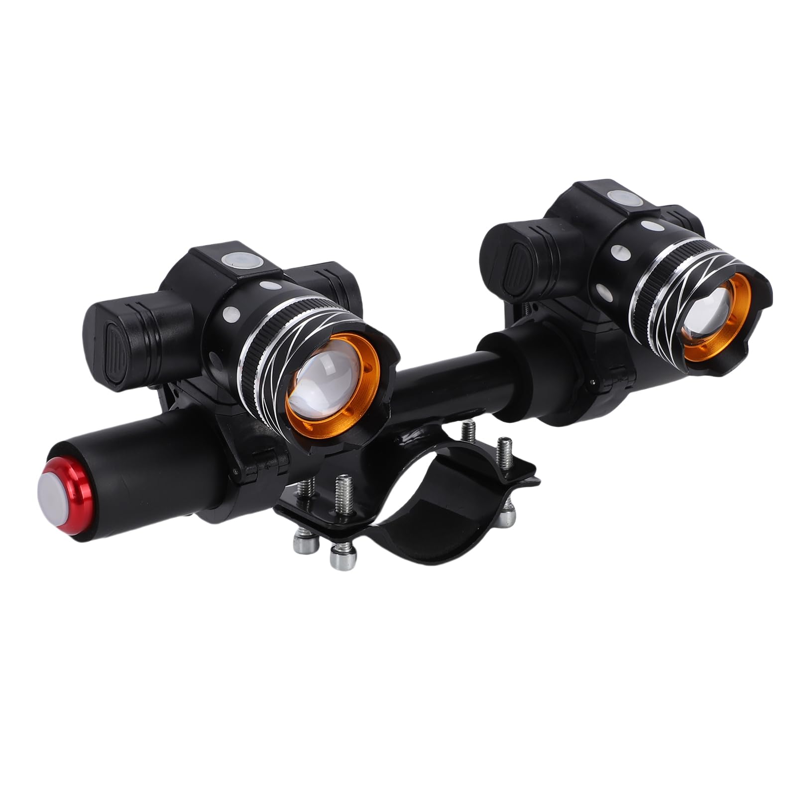 Jectse Ładowalna Lampka Przednia USB do Skutera Rowerowego Przednie światło ze Stopu Aluminium dla średnicy Słupka 45–52 Mm