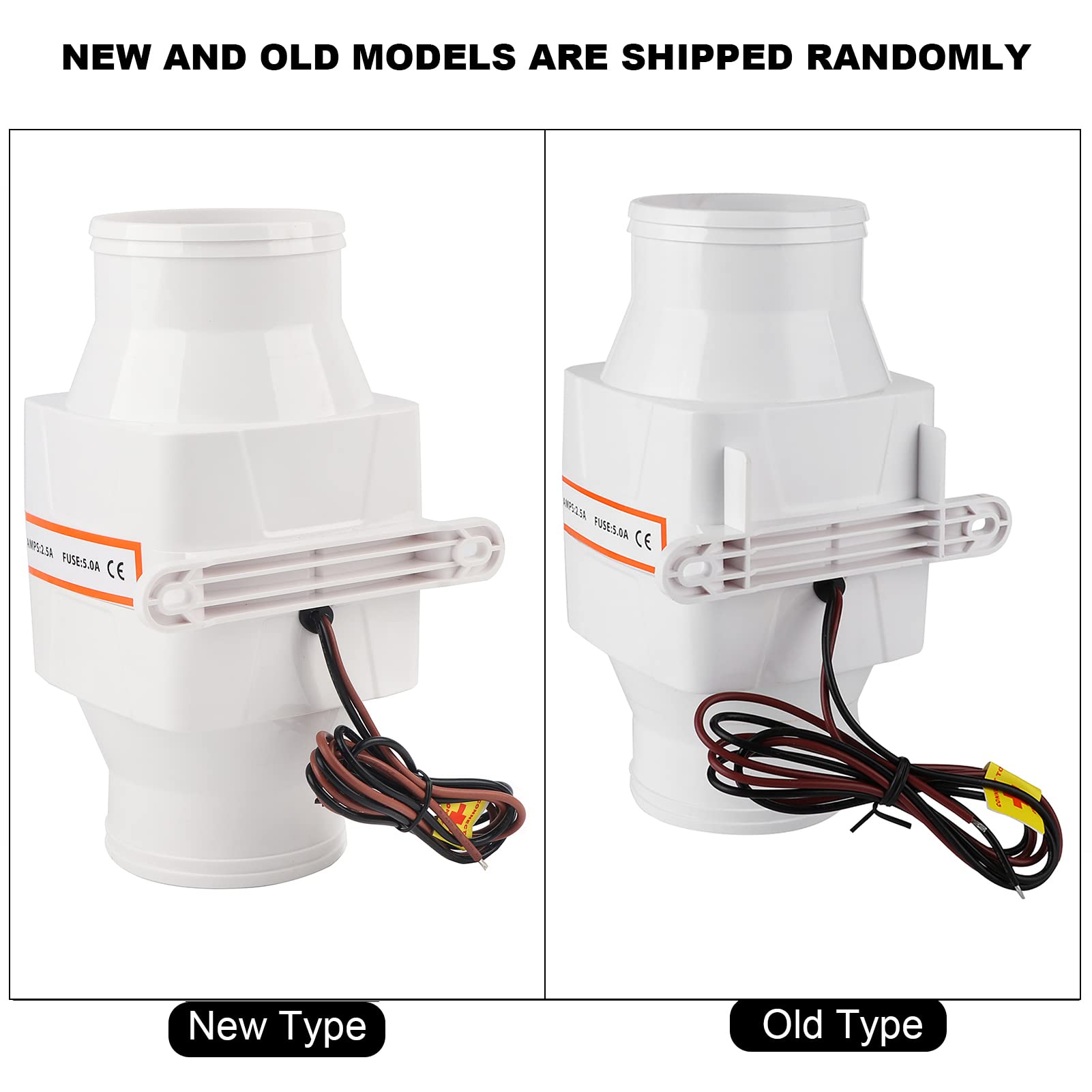 3inch InLine Marine Bilge Air Blower Strong Ventilation Fan for Yacht Boat RV (12V)