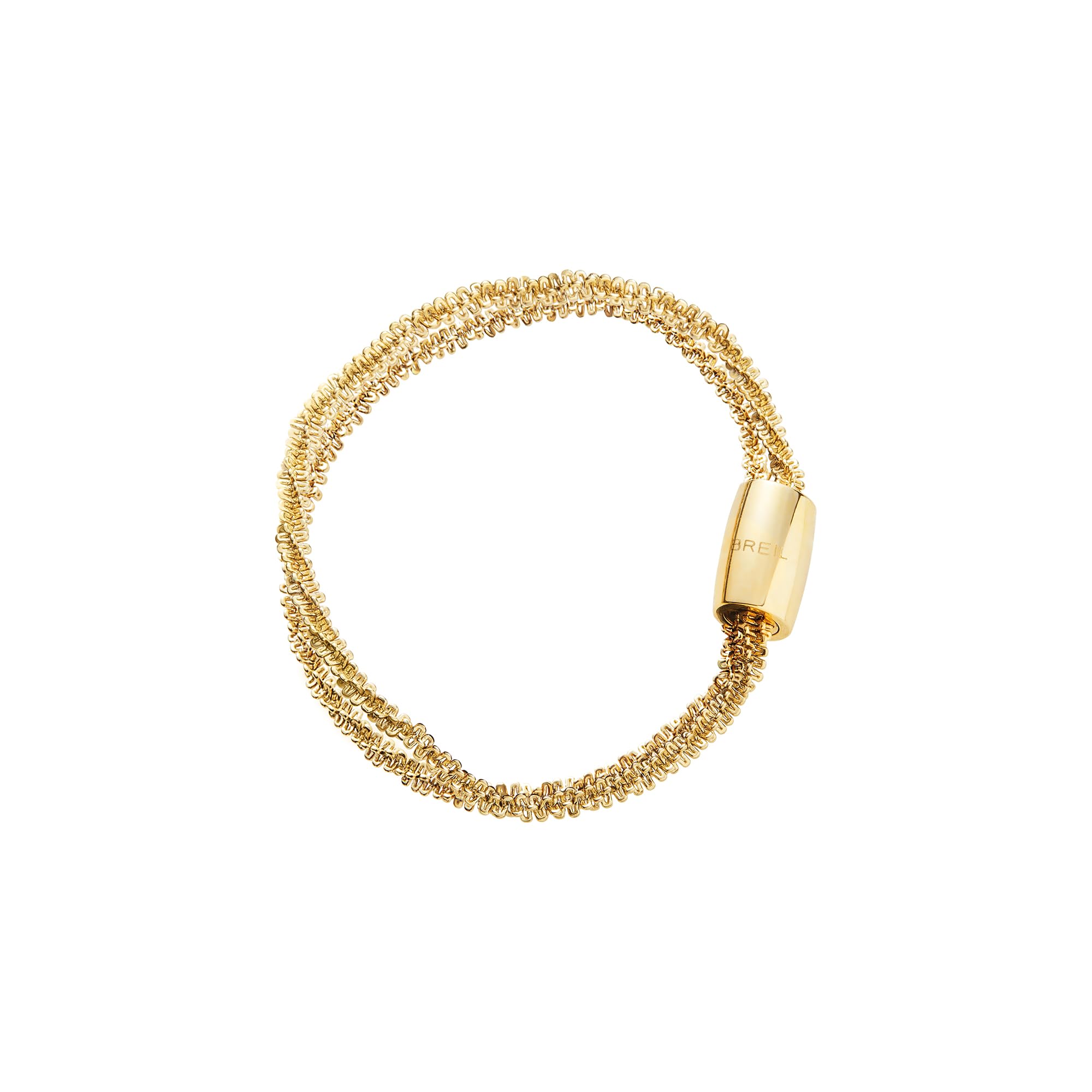 Breil, Collezione Magnetica System, Bracciale Donna Small Desert Rose in Acciaio Lucido Color Oro, Pratica Chiusura con Magnete, Colore Gold, Misura 19,​5 Cm, Idea Regalo Donna