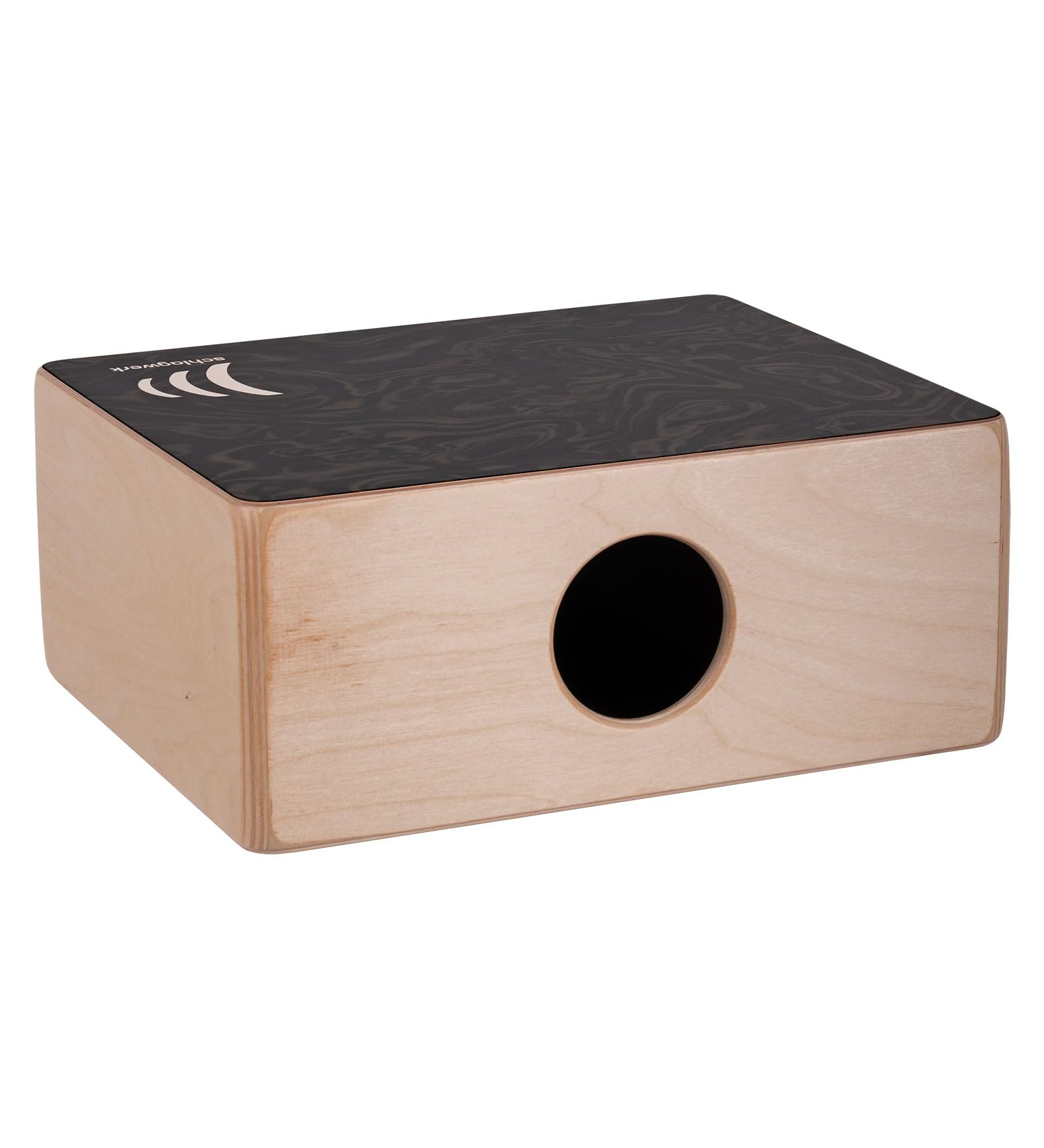 Schlagwerk DC400 Bass Cajonito – Mini Cajon aus Holz mit extra Tiefgang – Beidseitig bespielbare Reisecajon mit integriertem Dämpfungspad & Wah-Wah-Effekt – Kompakte Percussion Handtrommel