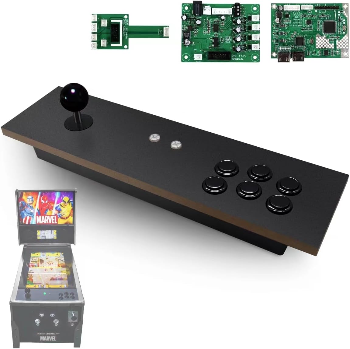IntecGaming Switch Fighting Stick for Arcade1Up'S Digital Pinball - Expand Your arcade 1up Pinball Games, Play Your Switch on The Pinball, Modded Switch Joysticks Specially Designed for Arcade 1 Up Pinball