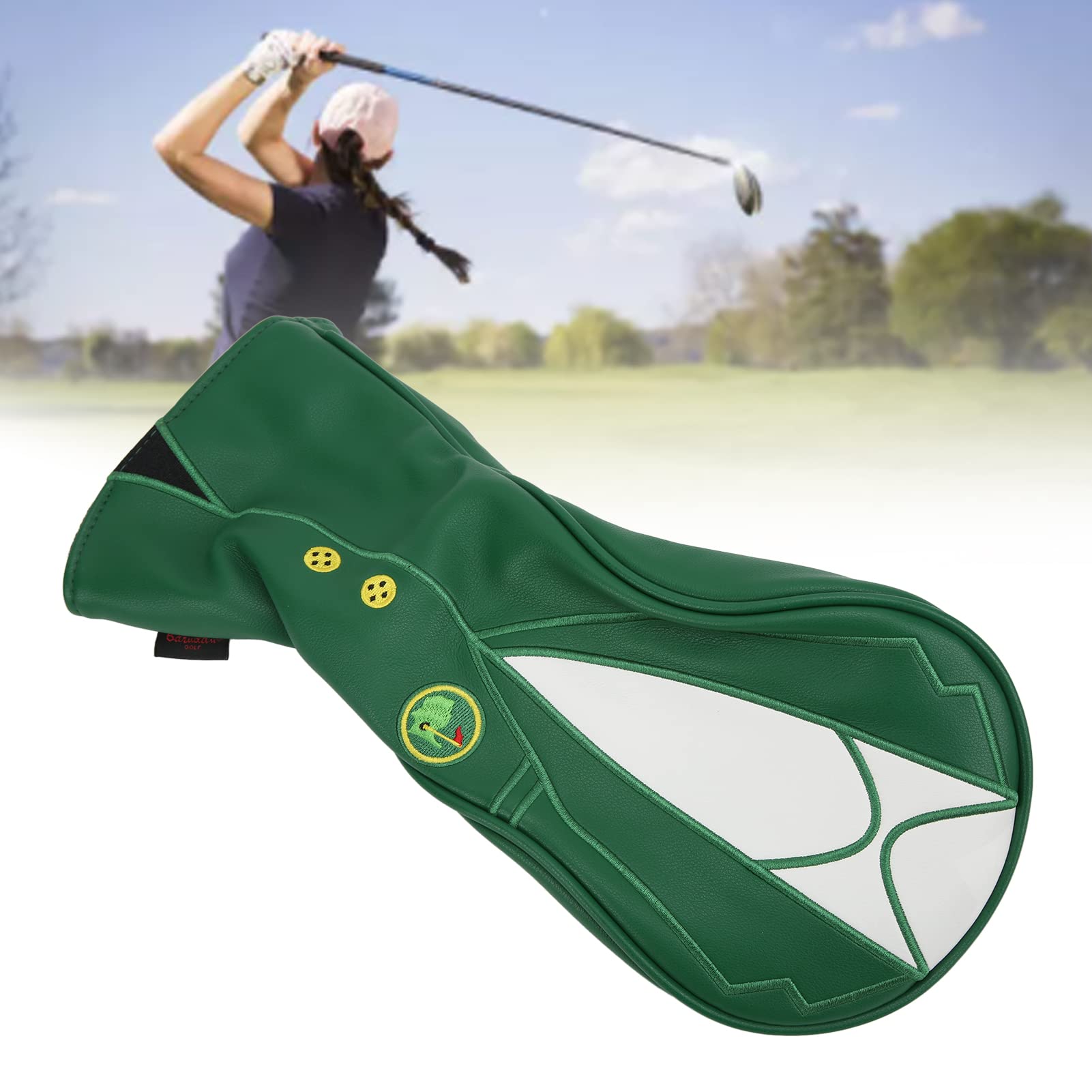 Alvinlite Golf Green Leather Driver/Fairway Wood/Hybrid Headcover #1#3#5#UT golf
