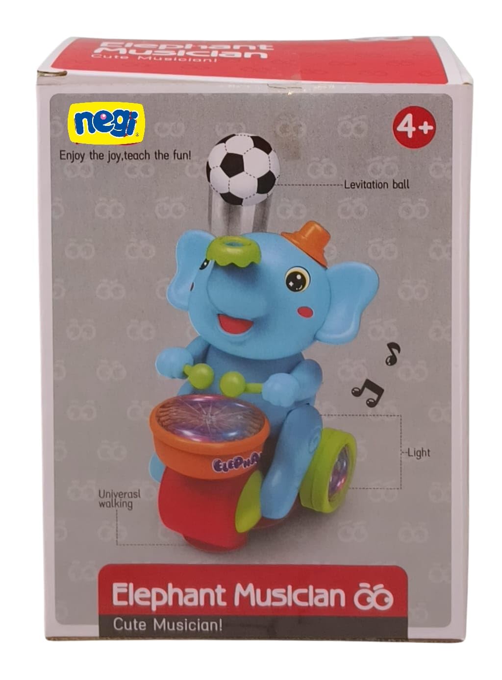 Negi Musical Elephant – Fun Drum Playing Toy with Lights & Sounds-image-2
