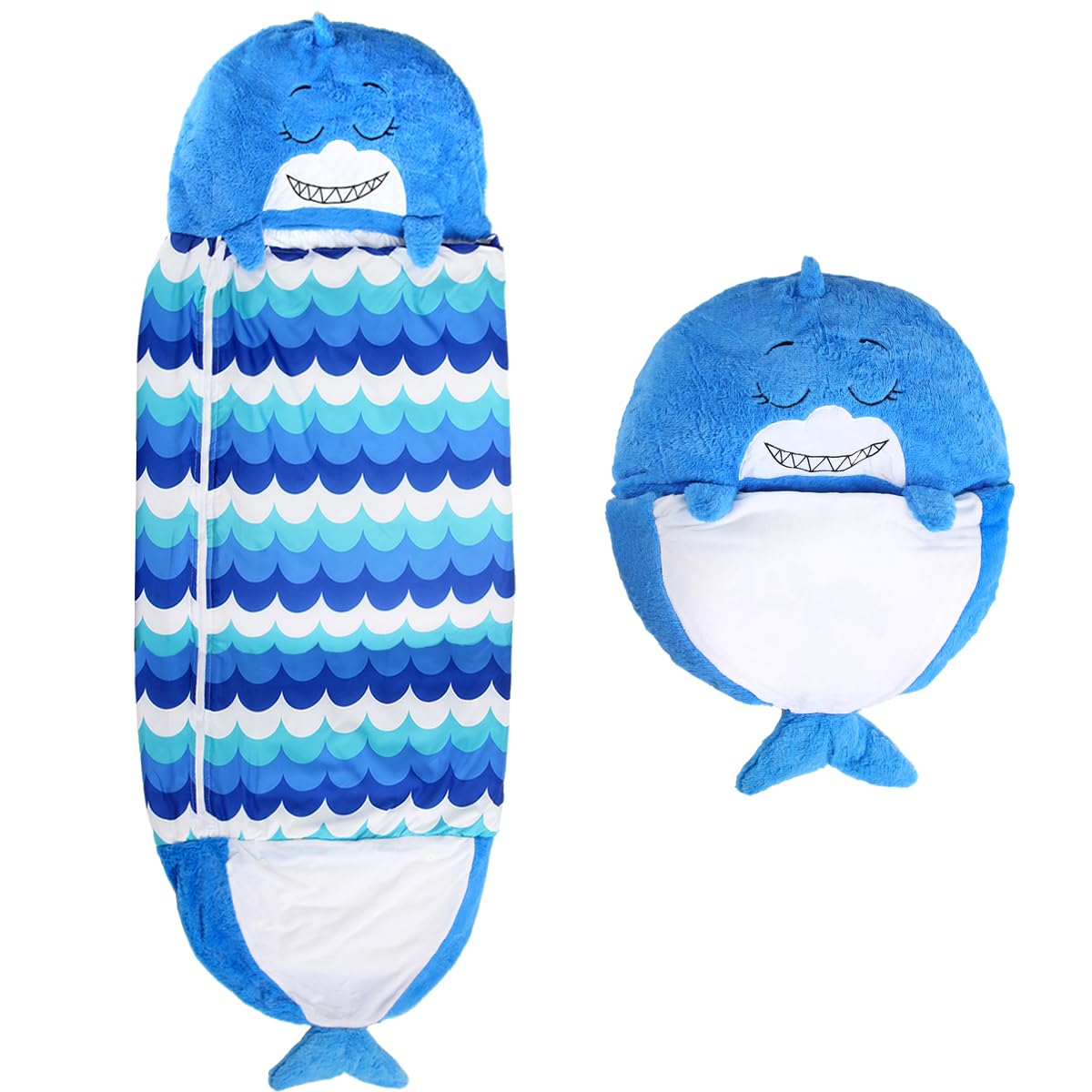 Discoball Sleeping Bags for Kids, Boys and Girls Plush Slumber Bag for Kindergarten/Travel/Camping/Daycare(Blue, 160 * 60cm)