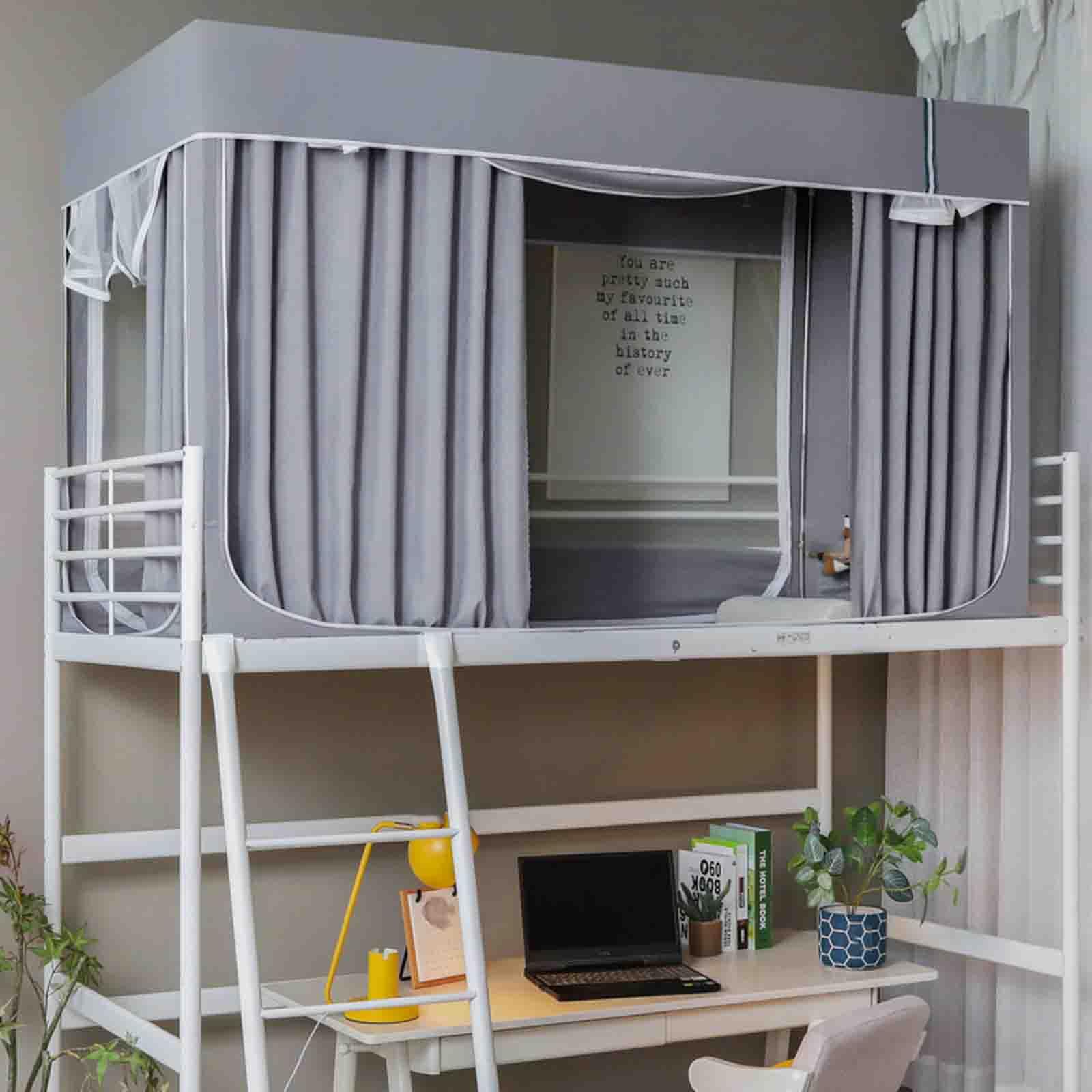 Moskitonetz Reise Reisebett Mückennetz Bett Mosquito Net Bettvorhänge Outdoor Fliegennetz Outdoor Bettvorhang Verdunkelung Atmungsaktiv Oberes Etagenbett Im Studentenwohnheim (120x190x110cm,Gray)