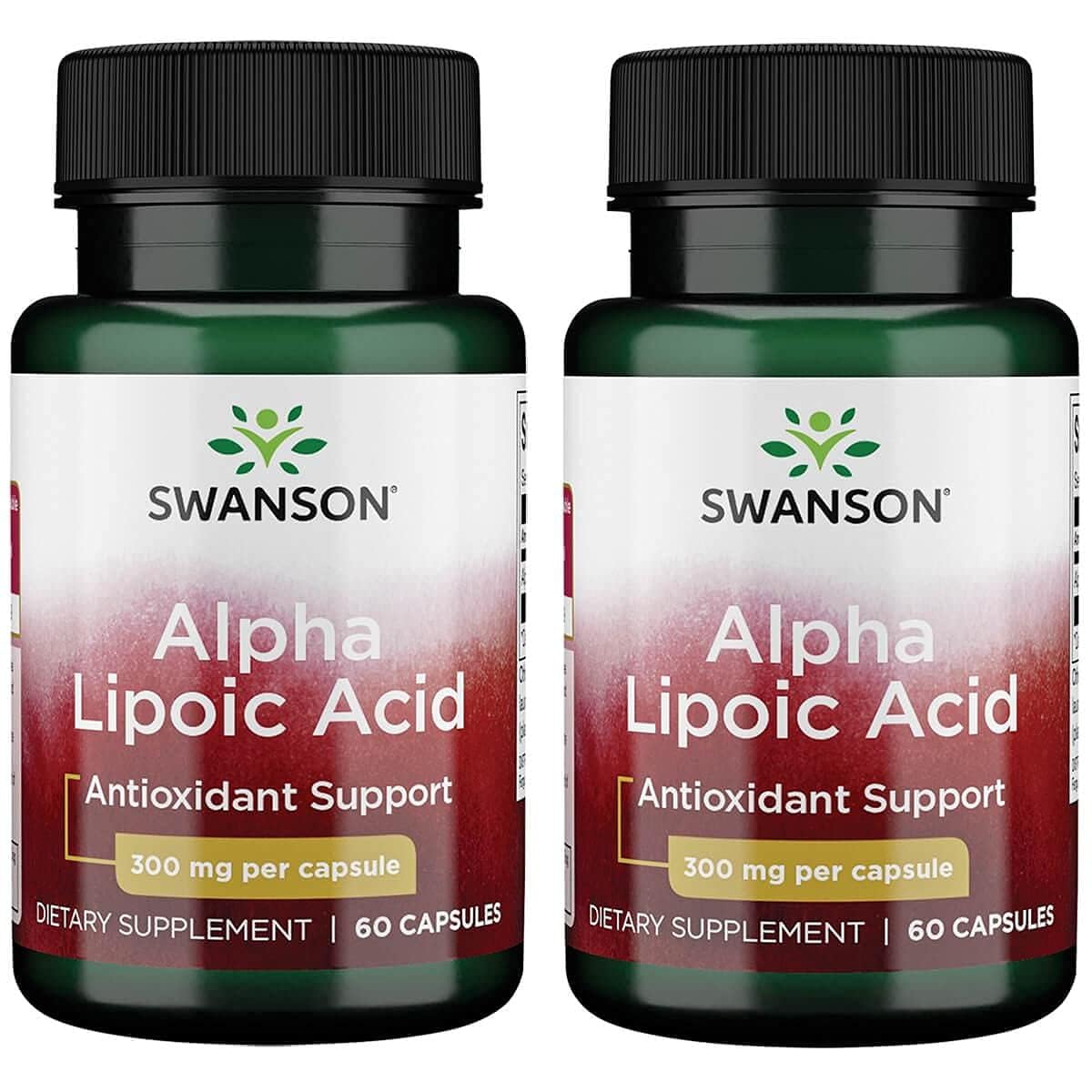 Swanson Alpha Lipoic Acid 300 mg, Antioxidant, 60 Capsules, 2 Pack 60 Count (Pack of 2)