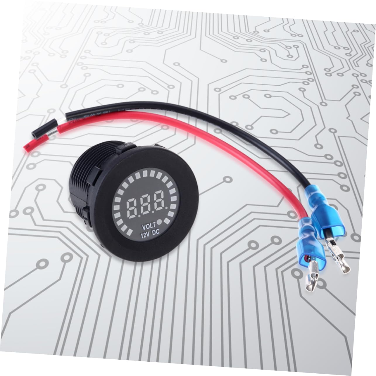Gatuida 3 Piezas voltímetro para coche voltimetro digital voltímetro digital electrónico automático eléctrico del coche LED para e