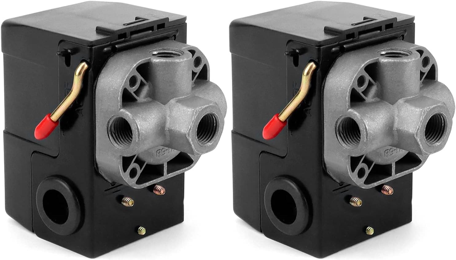 QWORK 2 Pack NPT 1/4 Air Compressor Pressure Control Switch, 95125 PSI