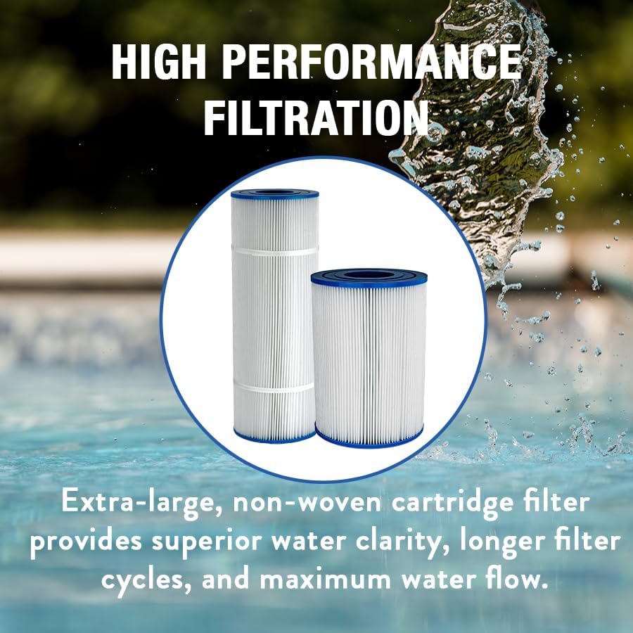 Miniatura 6 de Doheny's Pool Pro Sistema de filtro de cartucho para piscinas sobre el suelo  Sistema de 50 pies cuadrados con bomba de 34 HP  Cartucho no tejido