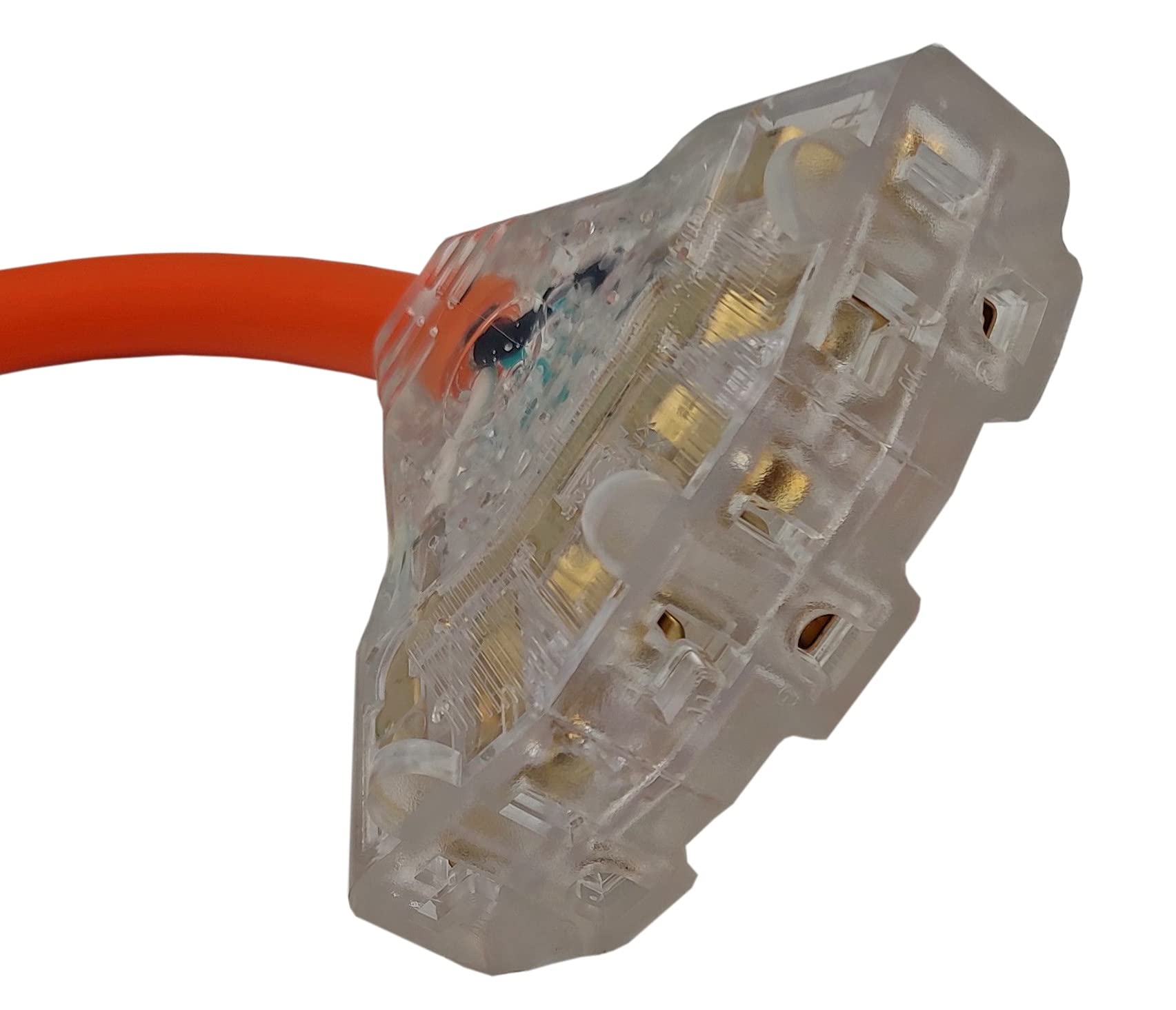 FC-105521T3 - Cable adaptador macho a CA 10-50P 50 amperios, enchufe adaptador de 3 clavijas 5-15R o 5-20R hembra para el hogar, adaptador de triple enchufe de salida 125 V.