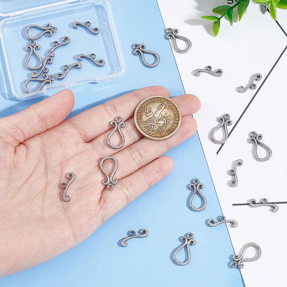 UNICRAFTALE 100 Ensembles Fermoirs à Bascule 2 Couleurs - Or Et Argent Pour Bijoux