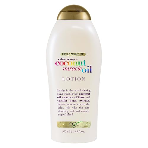 OGX Extra Creamy Coconut Miracle Oil Ultra Moisture - Loción corporal con vainilla loción corporal de rápida absorción para todo tipo de piel sin OGX Extra Creamy Coconut Miracle Oil Ultra Moisture - Loción corporal con vainilla loción corporal de rápida absorción para todo tipo de piel sin