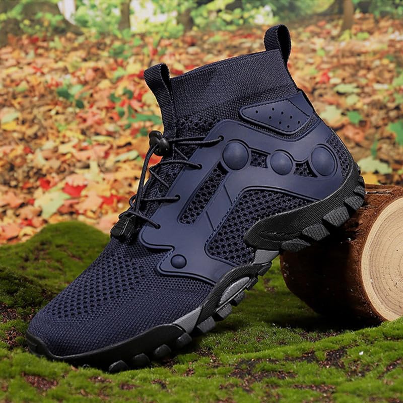 Mens High Top Water Shoes Breathable Hiking Shoes Quick Drying Sports Aqua Barefoot Shoes Non Slip Walking Fishing Shoes3