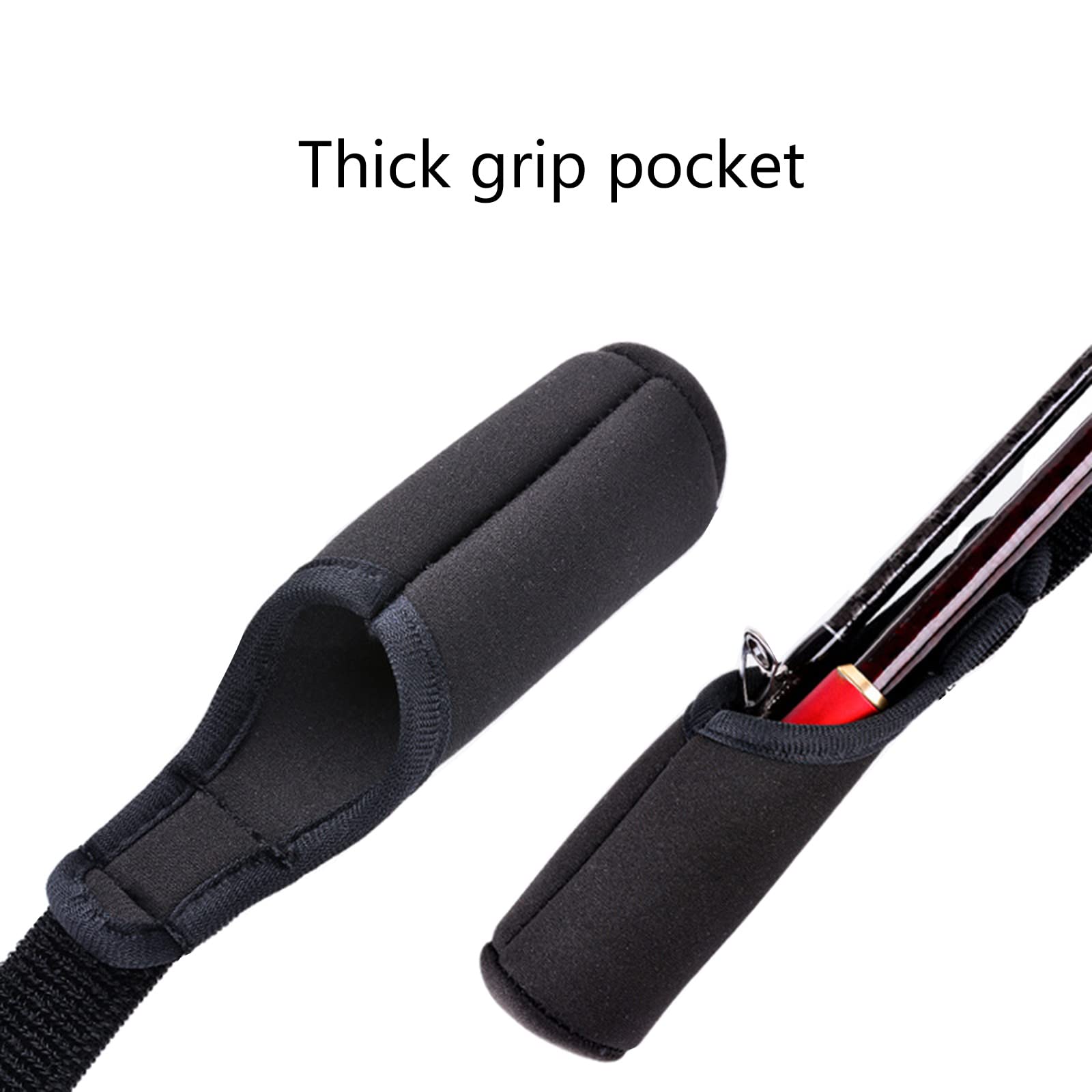 Srtap - Calcetines para caña de pescar, protector de caña de pescar, protector ajustable para caña de pescar, funda protectora de neopreno para caña de pescar