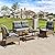 YITAHOME 4-Piece Patio Furniture Wicker Outdoor Bistro Set, All-Weather Rattan Conversation Loveseat Chairs for Backyard, Balcony and Deck with Soft Cushions and Metal Table (Light Brown+Gray)