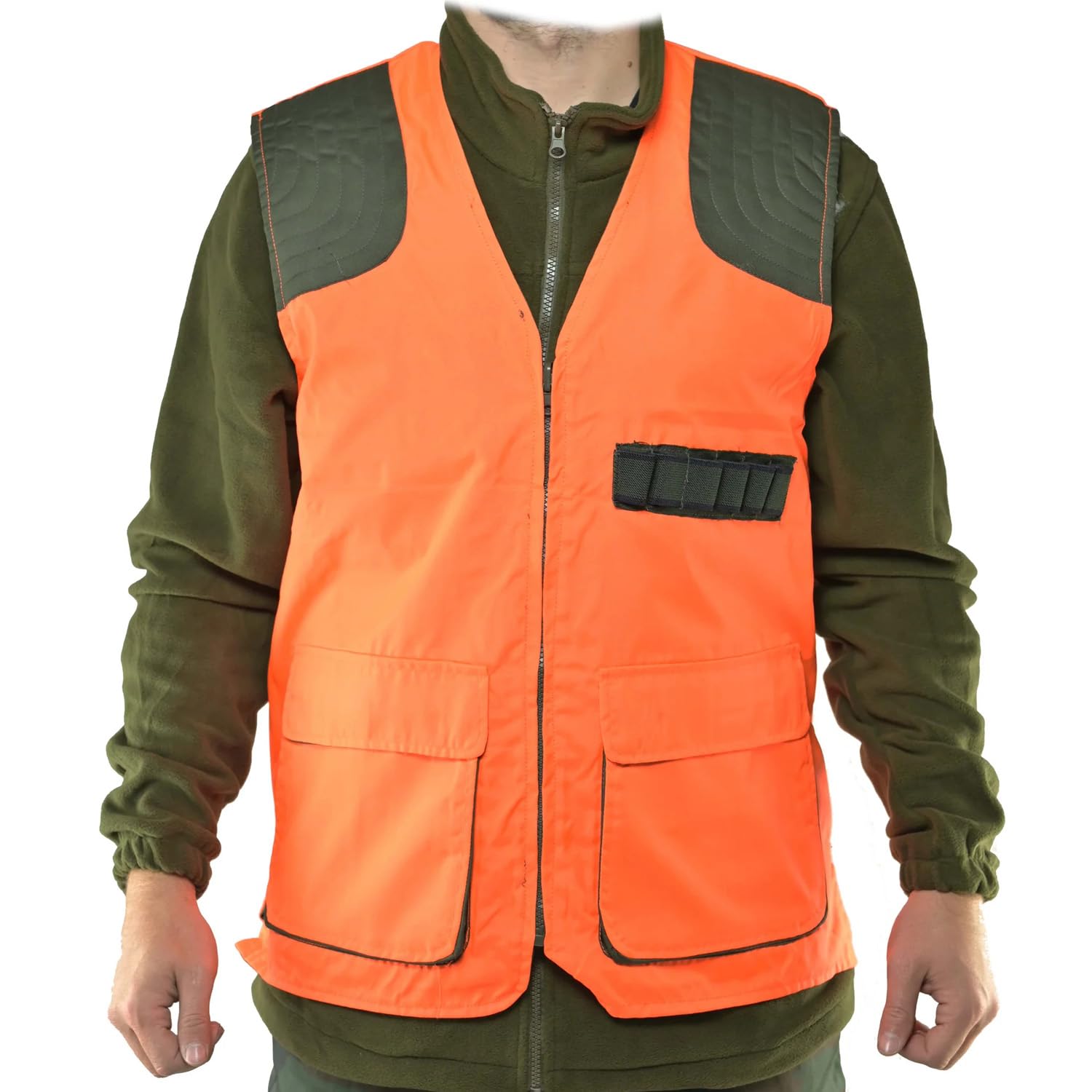fratelliditalia.org Gilet Cinghiale Double Face verde arancio caccia arancione cacciatore tasconi sportivo