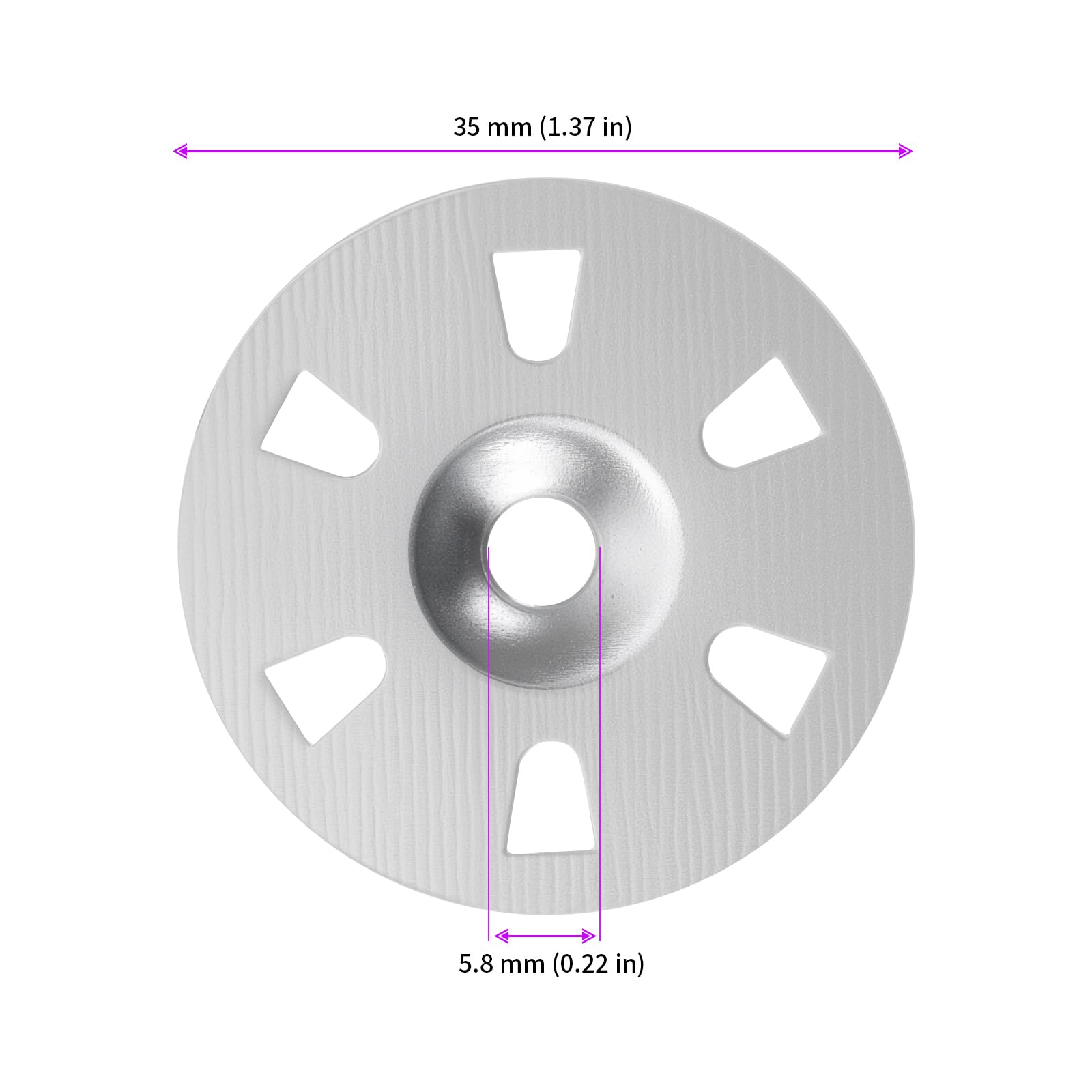 JEUIHAU 500 Pcs Easy Fix Washers, 35mm Diameter Insulation Tile Backer Board Washers for Insulation Thermoboard Plasterboard - Image 2