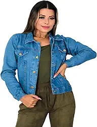 Jaqueta Jeans Premium Tradicional Feminina - Azul