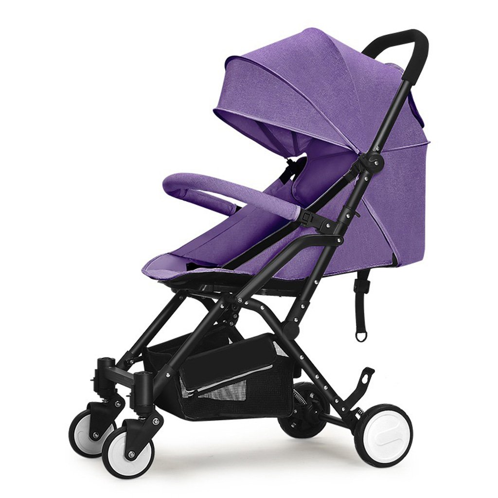 Wózek dziecięcy, ultralekki, składany, przenośny, parasol samochodowy Infant Trolley Durable Wheels (kolor : liliowy)