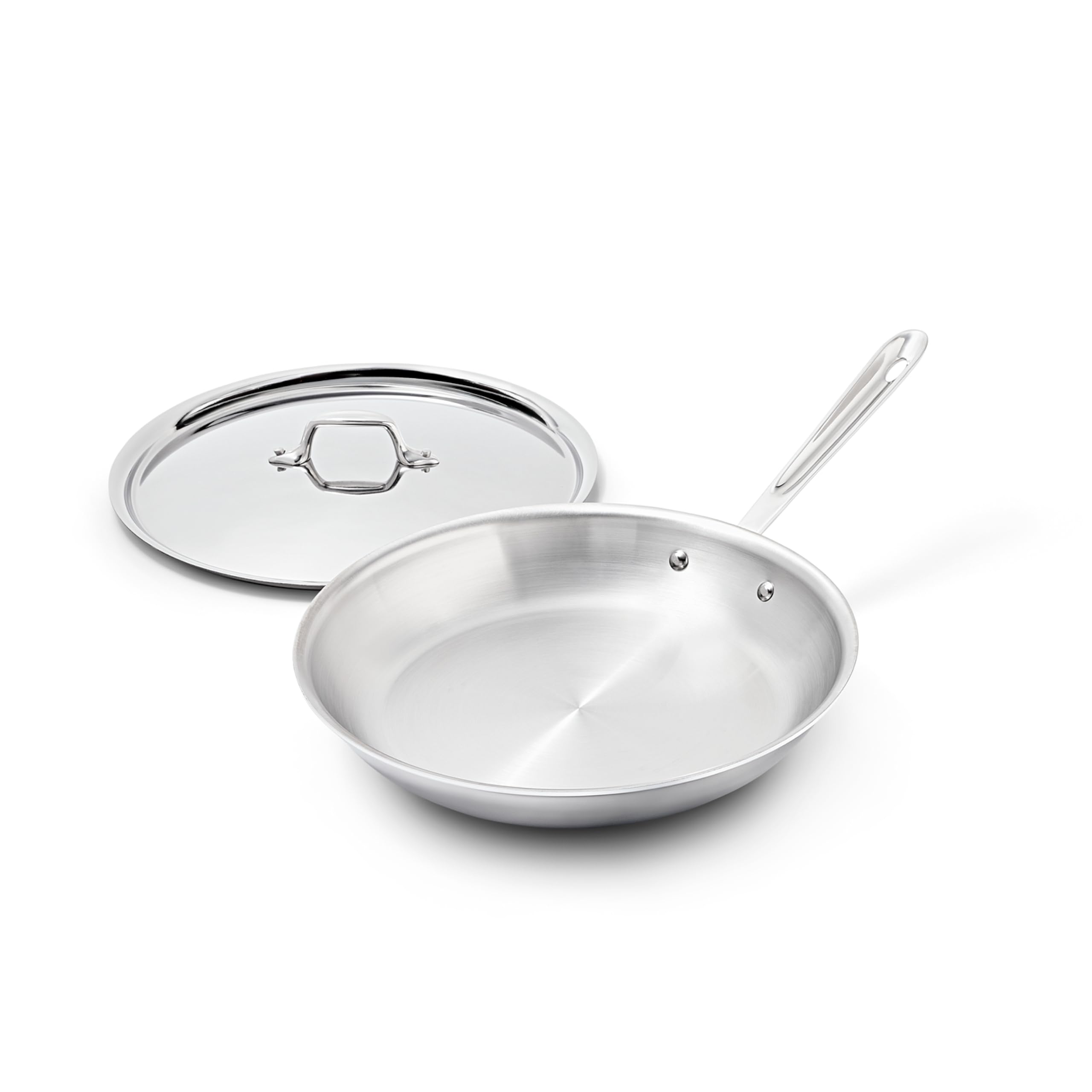 All-Clad D3® Stainless Steel 12" Fry Pan with Lid, Made in the USA