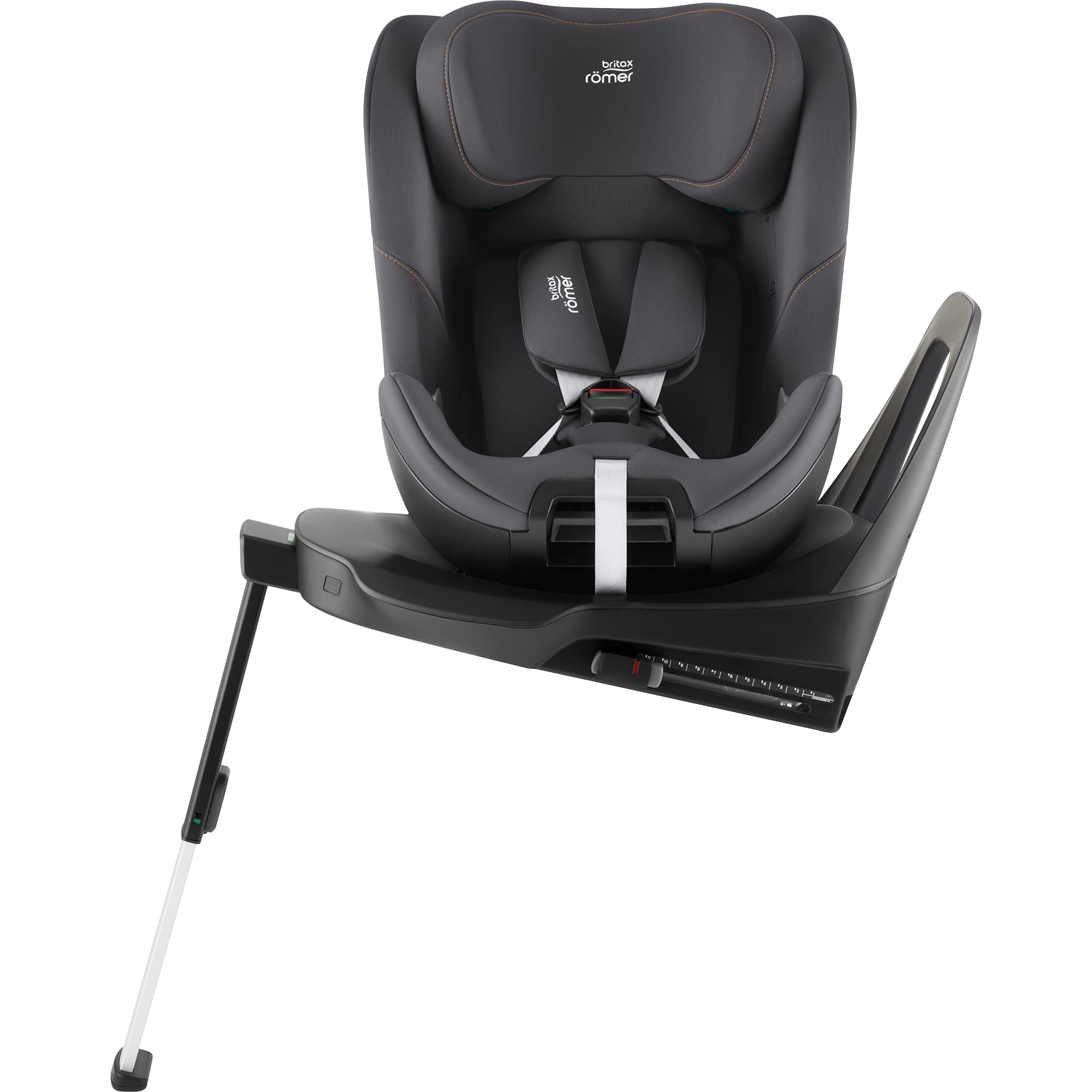 Seggiolino auto Britax Römer RIDER, per bambini da 40 a 125 cm (i-Size) con ISOFIX e gamba di supporto, nascita - 7 anni, Midnight Grey