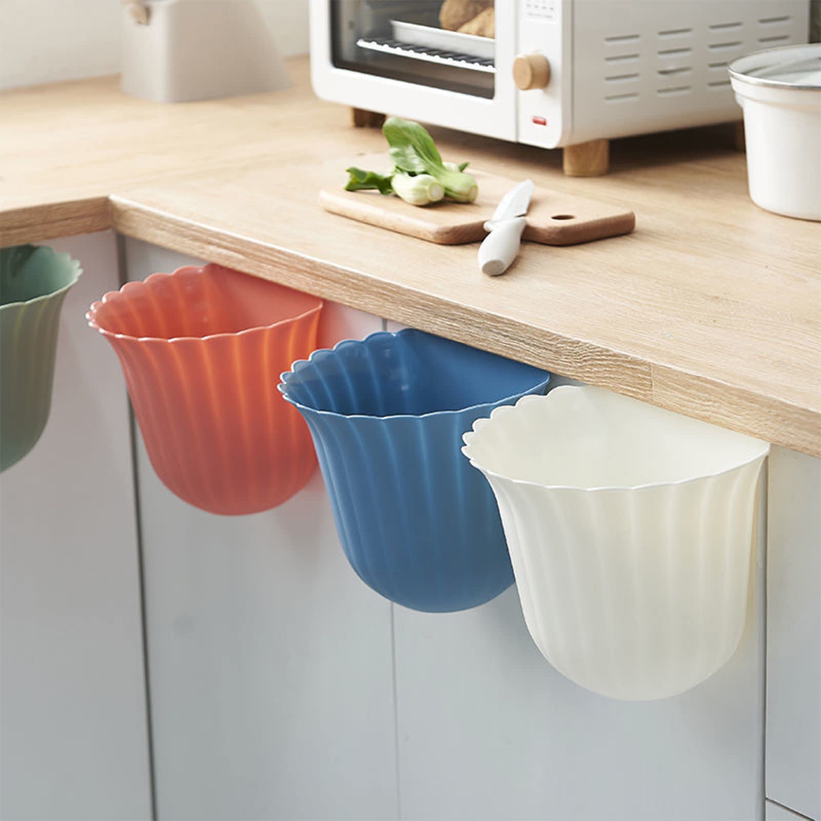 Pattumiera Da Cucina Pieghevole Da Appendere, Colore A Scelta, Salvaspazio - 2