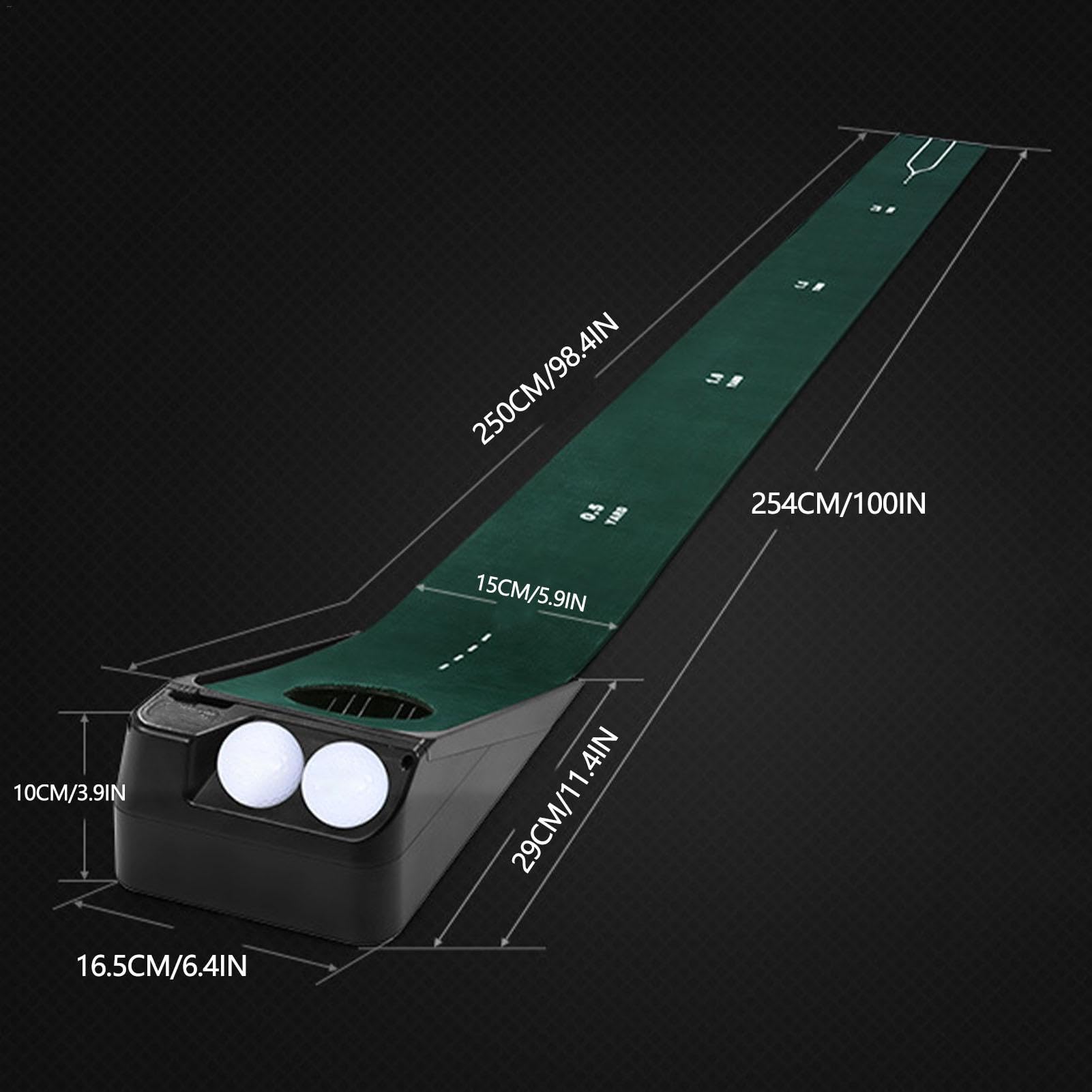 Putting Track Putting Trainer, Elektrische Putting Track und Tutor Trainingshilfe mit Ballrückführung, Leichter Golftrainer Golfzubehör für Enthusiasten Männer Frauen | Trainingshilfe mit Ballrückführung, Leichter Golftrainer Golfzubehör für Enthusiasten