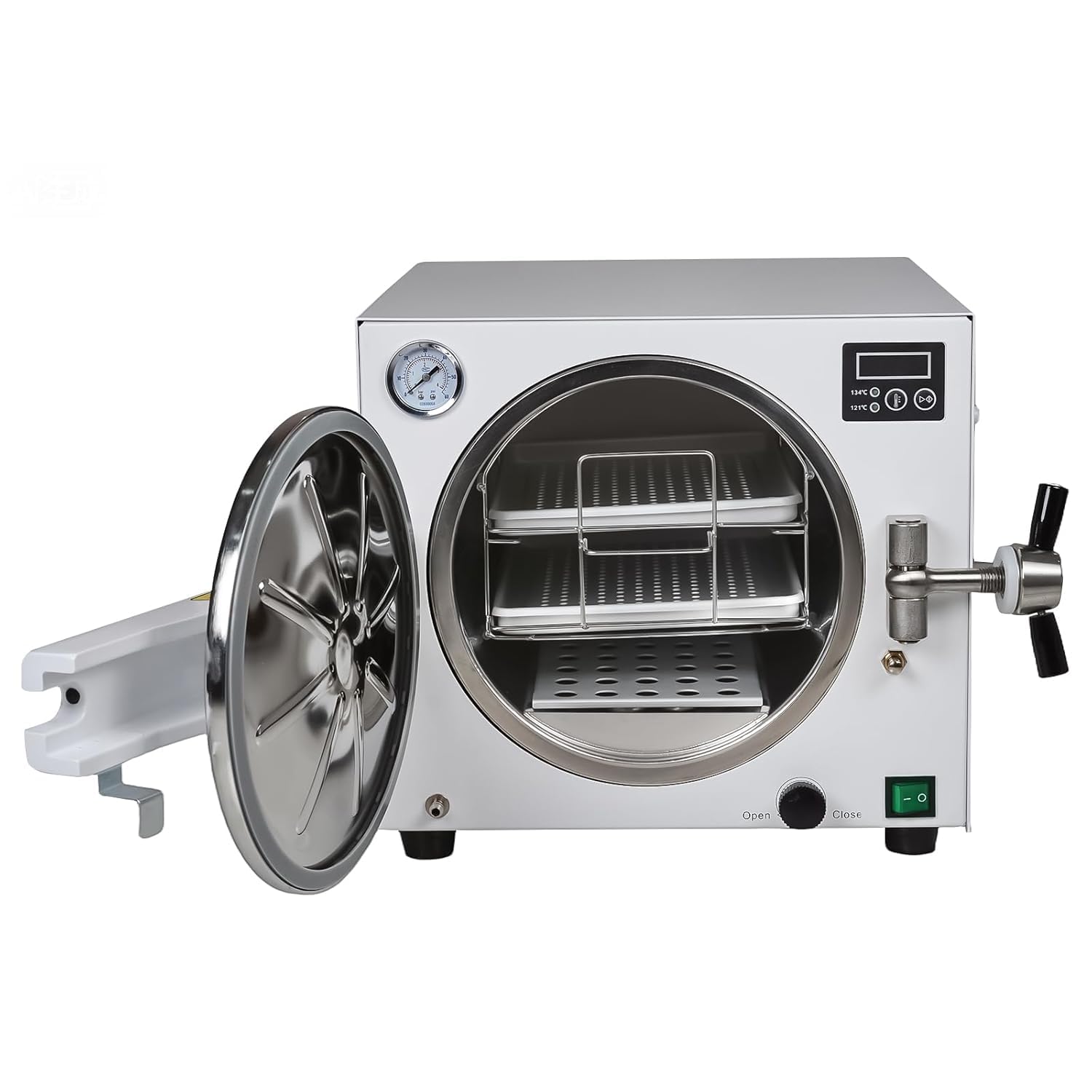 Máquina de autoclave de laboratorio de esterilizadores de autoclave de 18L, autoclave de esterilizador de 1100W para herramientas, esterilizador de vapor de alta temperatura de 110V con pantalla digit