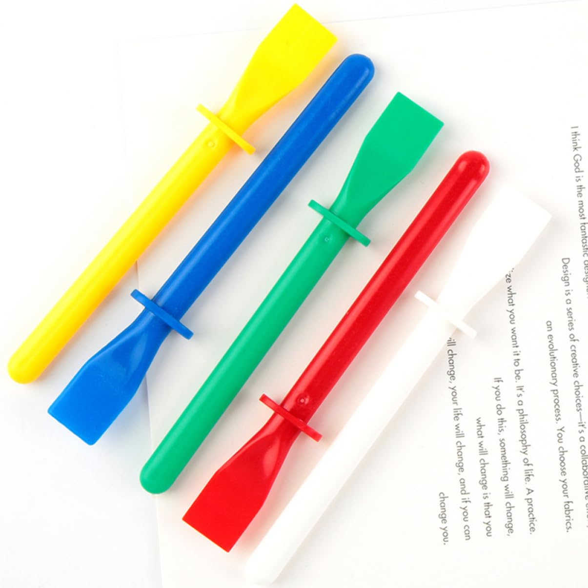 OSALADI 4 Set Striscio Di Colla Fai Da Te Glue Bastoncini Applicatori Di Colla Bastoncini Di Colla Jumbo Adesivo Spalmatore Di Colla Per Pellame Spatola Per Colla Materiale Pp 10 Pezzi * 4