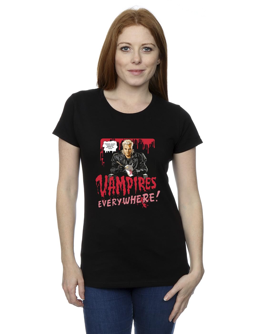 Absolute Cult The Lost Boys Women's Vampires Everywhere T-Shirt Black Medium