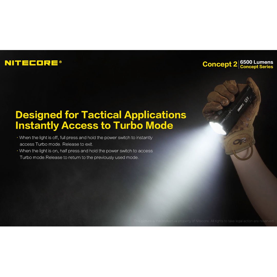 concept 2 6500 lumen super bright compact rechargeable flashlight Nitecore (C2) with Adapter Home Improvement not downtime Linterna LED Nitecore 6500 lmenes