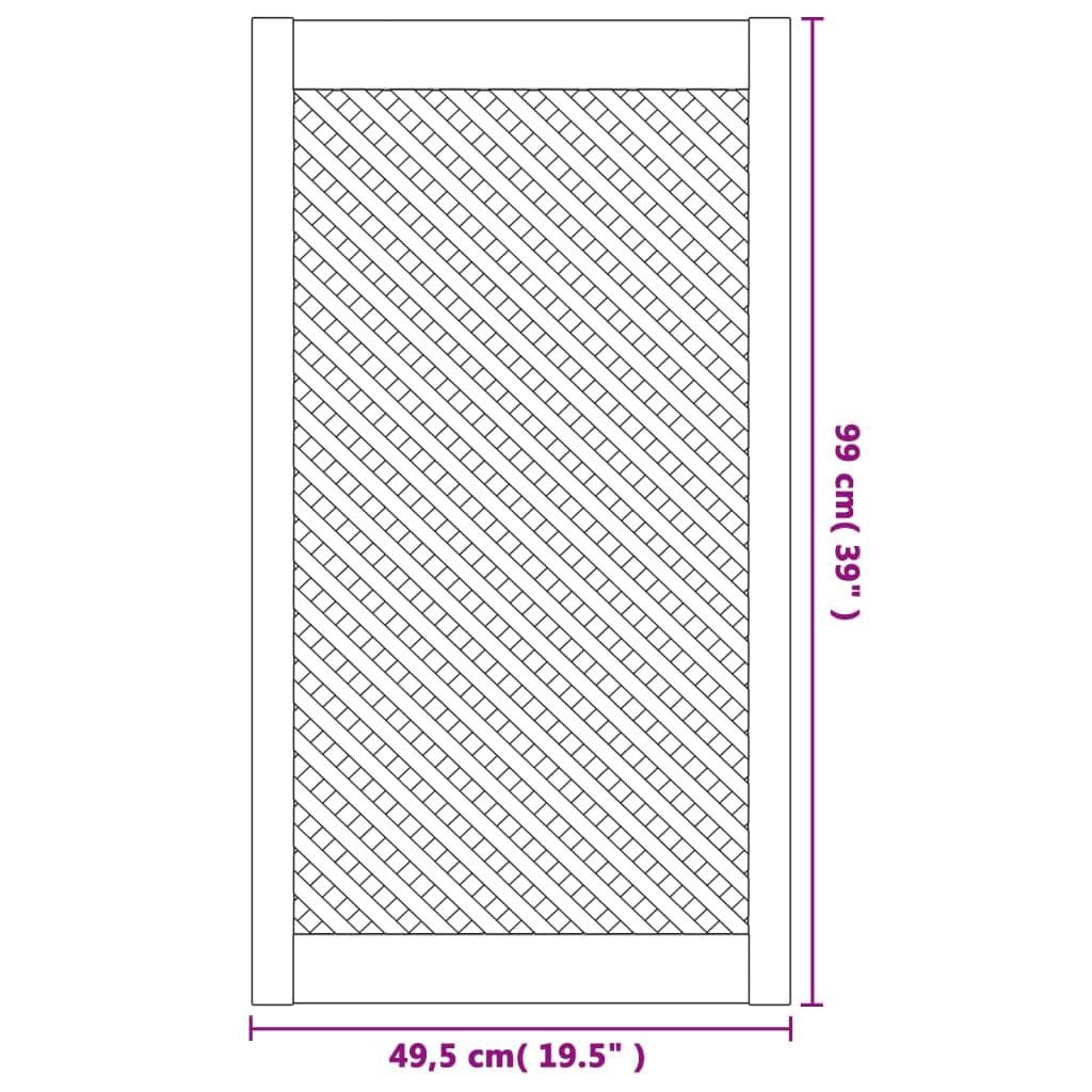 Genérico Puertas de Armario Entramado 2 uds Madera Pino 49,5x99 cm,Bricolaje,Accesorios de Bricolaje,Ferretería para armarios,Puertas de armarios,Marrón,4.07 kg,372797