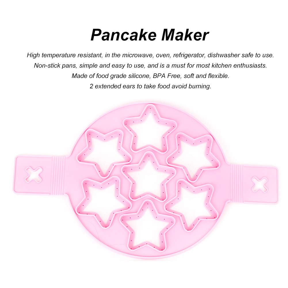 Lybunair 2Pcs Silicone Egg Pancake Maker Non stick Egg Cooker Pan Flip DIY Kitchen Accessories