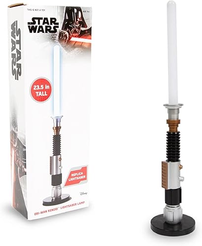 Miniatura 3 de Star Wars OBI-Wan Kenobi - Sable de luz LED de escritorio azul de 24 pulgadas, lámpara de mesa de noche para dormitorio, escritorio, sala de juegos,