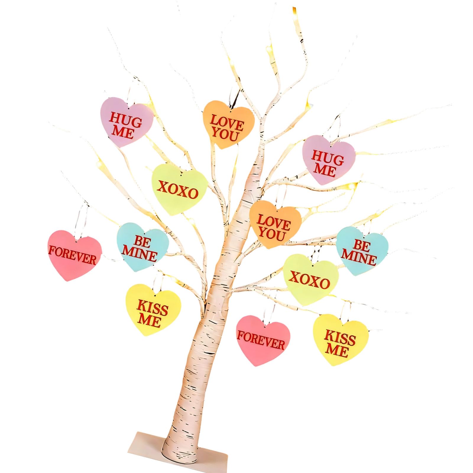User Friendly LED Birches Tree Decoration Desktop Centerpieces for Romance Ambiances on Valentines Day and Other Event Warm White LED Tree Decor