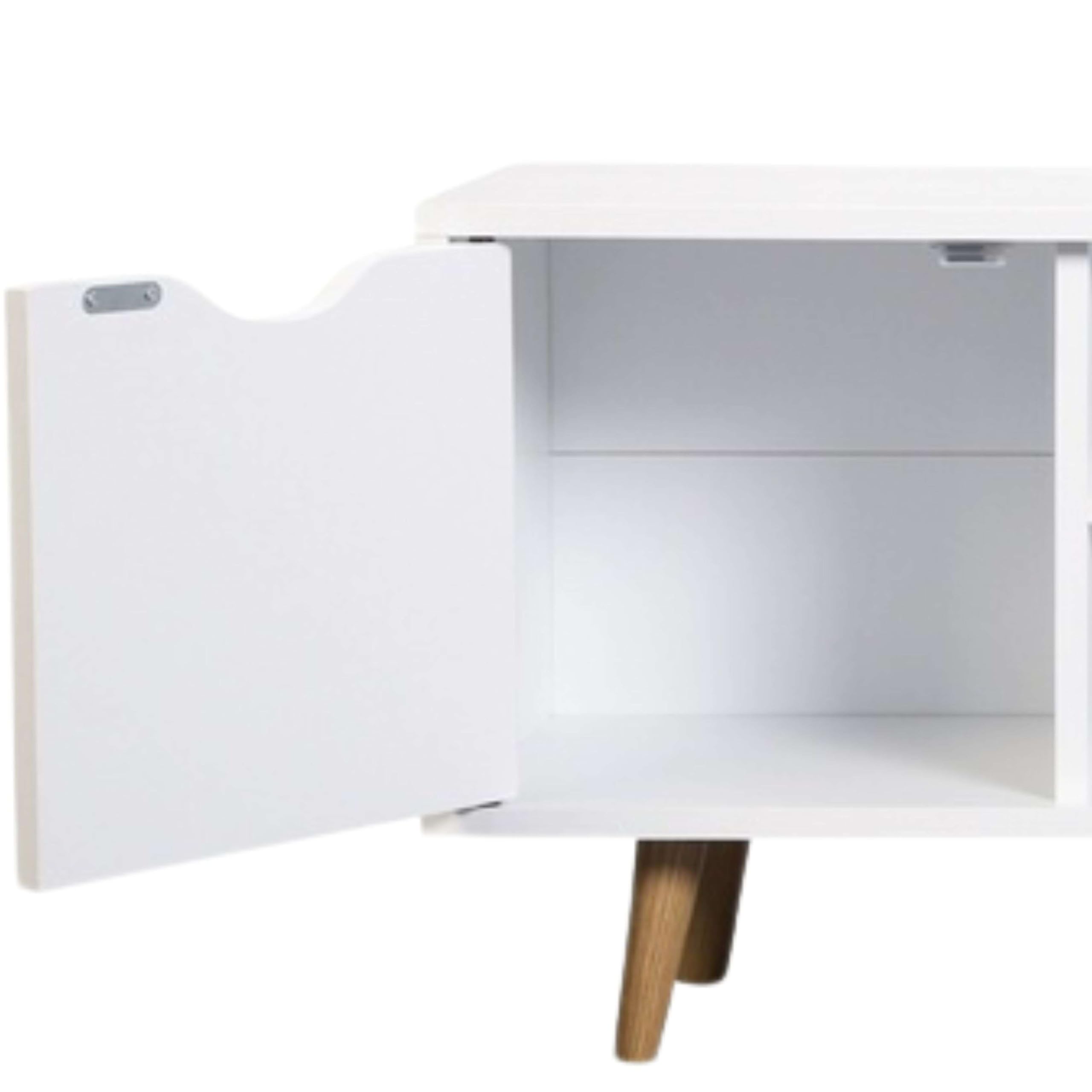 Miroytengo Mueble de TV Fiano en Color Blanco 120x41x28 cm