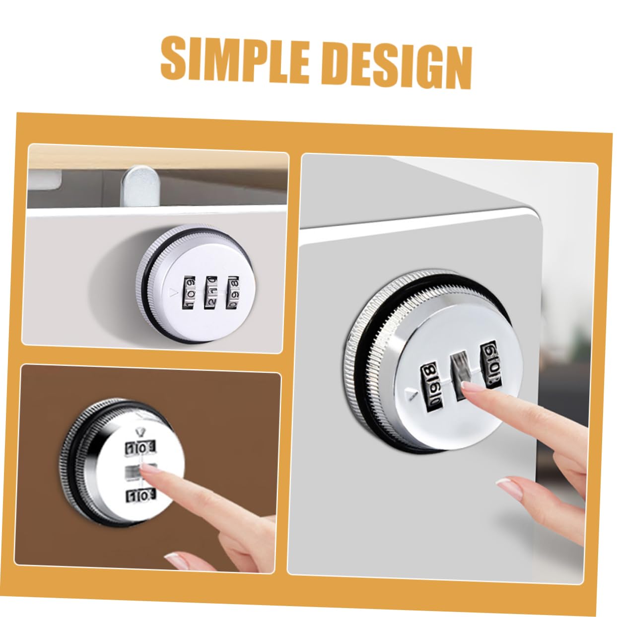 NUOBESTY 5 Pezzi Serratura Combinazione con Codice per Armadietti e Serratura Sicurezza per Ufficio e Casa Facile Installazione e Utilizzo