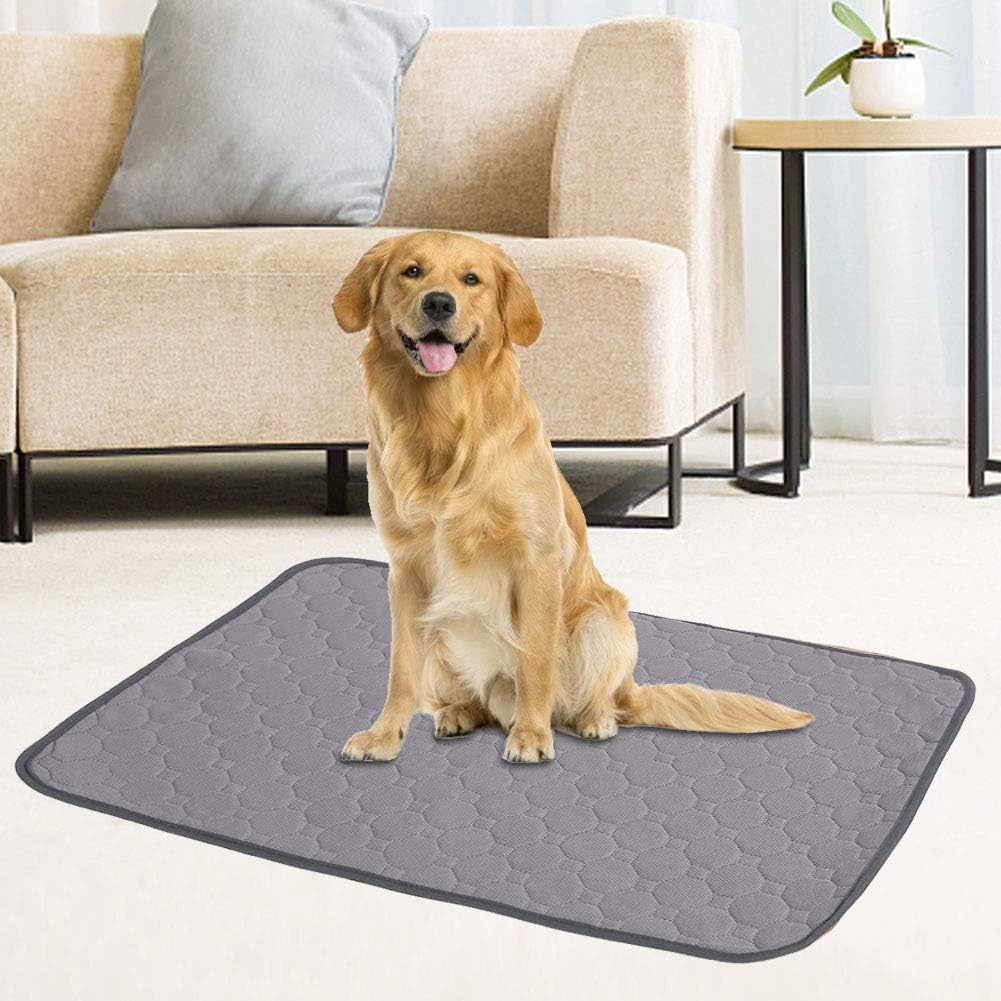 Dog Pads, Waterproof Pet Training Mat, Washable, Grey, 60*45cm/23.62*17.72in