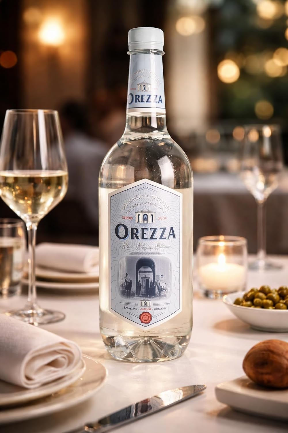 OREZZA Eau minérale naturelle gazeuse corse – en packs de 6x1L– Bouteilles plastique PET – Restauration, CHR et Collectivités (Pack 6 bouteilles)