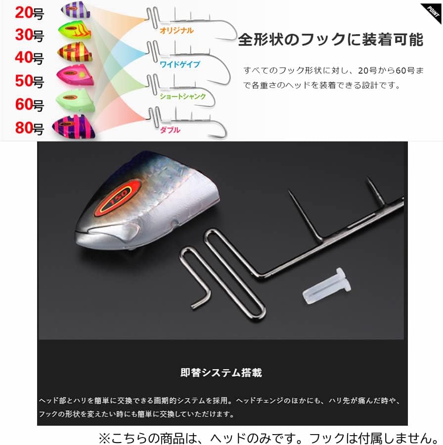 JACKALL Anchovy Dragon Tenya Head No. 60, Red/Gold Stripe