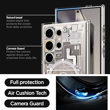 Spigen Ultra Hybrid Zero One MagFit Case for Samsung Galaxy S24 Ultra | Natural Titanium